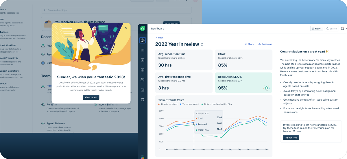 Freshdesk Year in Review banner